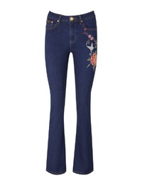 dunkelblaue bestickte Jeans von Joe Browns
