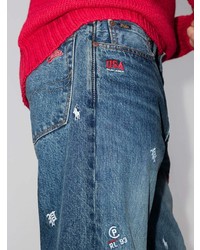 dunkelblaue bestickte Jeans von Polo Ralph Lauren