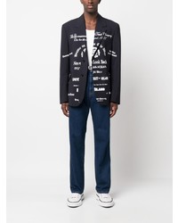 dunkelblaue bestickte Jeans von MSGM