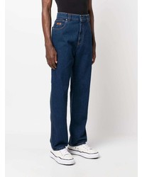 dunkelblaue bestickte Jeans von MSGM