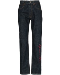 dunkelblaue bestickte Jeans von Martine Rose