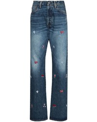 dunkelblaue bestickte Jeans von Polo Ralph Lauren