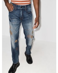 dunkelblaue bestickte Jeans von True Religion