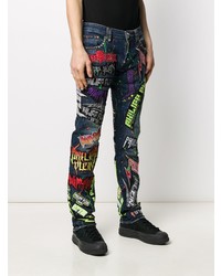 dunkelblaue bestickte Jeans von Philipp Plein