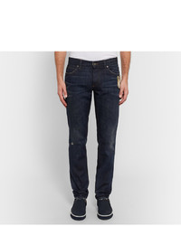 dunkelblaue bestickte Jeans von Dolce & Gabbana