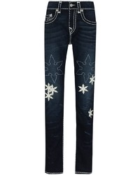dunkelblaue bestickte Jeans von True Religion