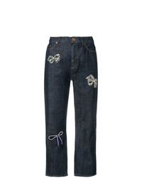 dunkelblaue bestickte Jeans von Weekend Max Mara