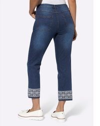 dunkelblaue bestickte Jeans von Witt