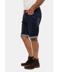 dunkelblaue bestickte Jeansshorts von JP1880