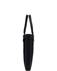 dunkelblaue bestickte Shopper Tasche aus Segeltuch von Gucci