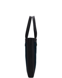 dunkelblaue bestickte Shopper Tasche aus Segeltuch von Gucci