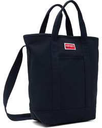 dunkelblaue bestickte Shopper Tasche von Kenzo