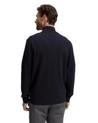 dunkelblaue bestickte Strickjacke von Tom Tailor