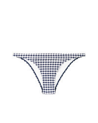 dunkelblaue Bikinihose mit Vichy-Muster