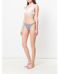 dunkelblaue Bikinihose mit Vichy-Muster von Tory Burch