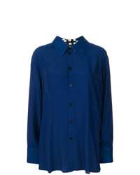 dunkelblaue Bluse mit Knöpfen von Marni
