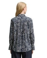 dunkelblaue Bluse mit Knöpfen von Tom Tailor