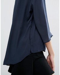 dunkelblaue Bluse von Vero Moda
