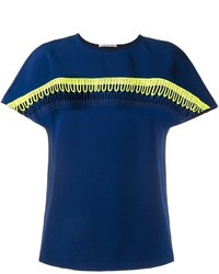 dunkelblaue Bluse von Christopher Kane