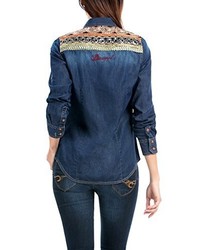 dunkelblaue Bluse von Desigual