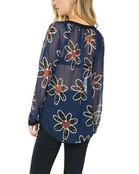 dunkelblaue Bluse von Desigual