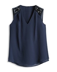 dunkelblaue Bluse von ESPRIT Collection