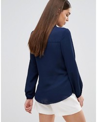 dunkelblaue Bluse von TFNC