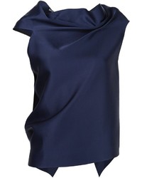 dunkelblaue Bluse von Roland Mouret