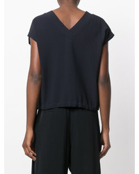 dunkelblaue Bluse von Helmut Lang