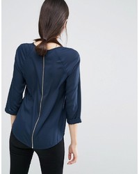 dunkelblaue Bluse von Vero Moda