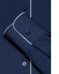 dunkelblaue Bluse von VINCENZO BORETTI