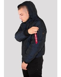 dunkelblaue Bomberjacke von Alpha Industries