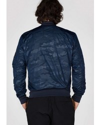 dunkelblaue Bomberjacke von Alpha Industries