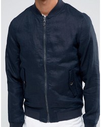 dunkelblaue Bomberjacke von Celio