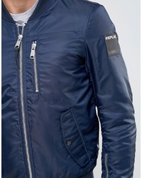 dunkelblaue Bomberjacke von Replay