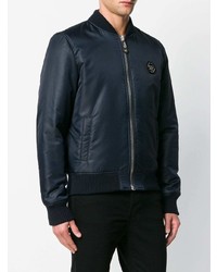 dunkelblaue Bomberjacke von Philipp Plein