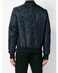 dunkelblaue Bomberjacke von Philipp Plein