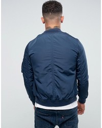 dunkelblaue Bomberjacke von Tokyo Laundry