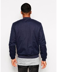 dunkelblaue Bomberjacke von Asos