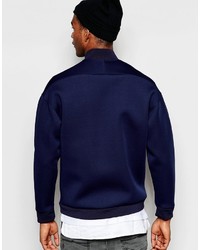 dunkelblaue Bomberjacke von Asos