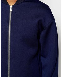 dunkelblaue Bomberjacke von Asos