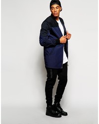 dunkelblaue Bomberjacke von Asos