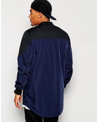 dunkelblaue Bomberjacke von Asos