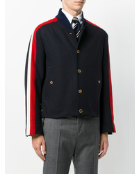 dunkelblaue Bomberjacke von Thom Browne