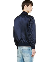 dunkelblaue Bomberjacke von Kitsune