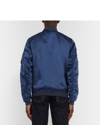 dunkelblaue Bomberjacke von MAISON KITSUNÉ