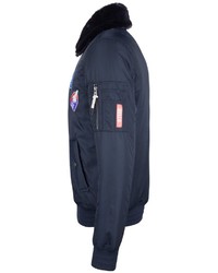 dunkelblaue Bomberjacke von MO