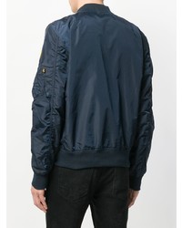 dunkelblaue Bomberjacke von Alpha Industries