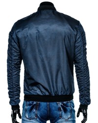 dunkelblaue Bomberjacke von OMBRE