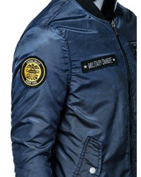 dunkelblaue Bomberjacke von OMBRE